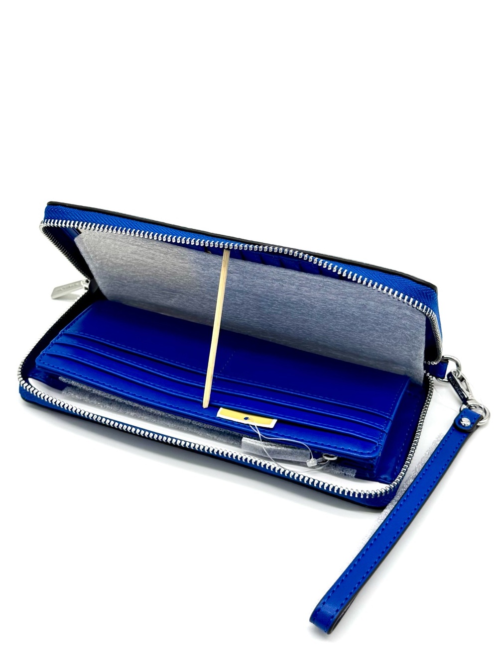 Michael Kors Jet Set Travel Large Leather Continental Wallet Galaxy Blue - Picture 7 of 8